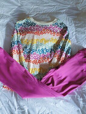 Hanna Andersson Multicolor Flower 2-Piece Outfit 8